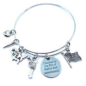 2nd Amendment Charm Bracelet Bill Of Rights USA
